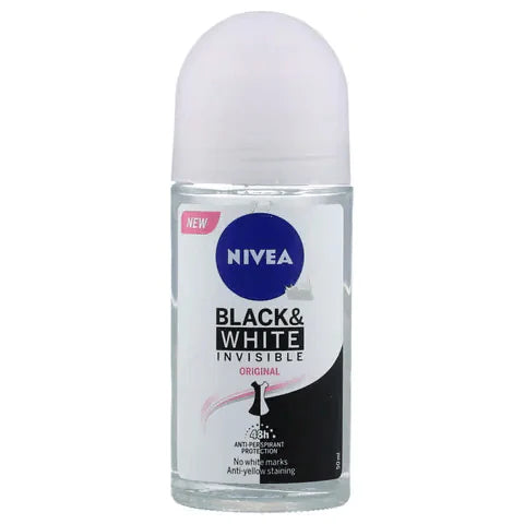 NIVEA DEODRANT ROLL ON WOMEN BLACK & WHITE INVISIBLE ORIGINAL 50ML