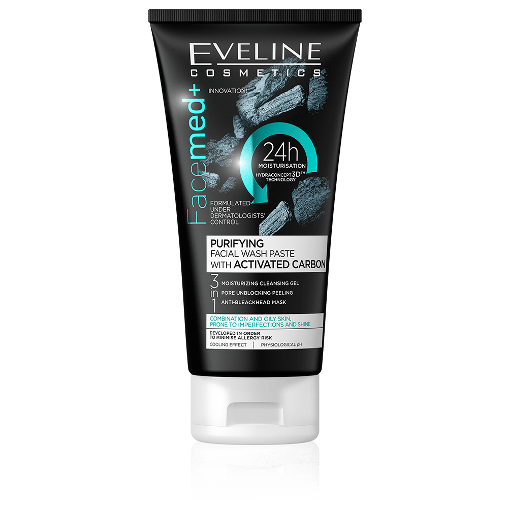 Eveline Purifying Facial Wash Paste With Activated Carbon 150ml