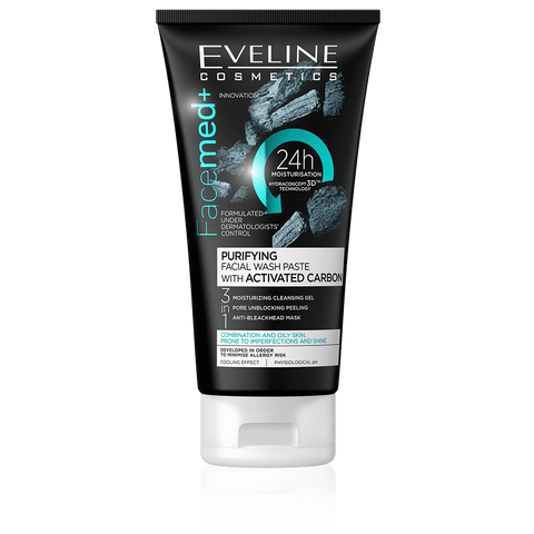 Eveline Purifying Facial Wash Paste With Activated Carbon 150ml