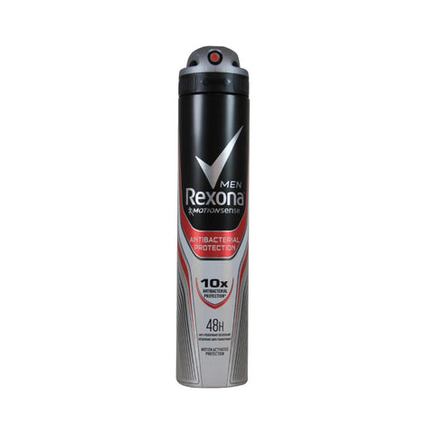 REXONA DEODORANT SPRAY FOR MEN ANTI BACTERIAL PROTECTION 200ML (ARGENTINA)