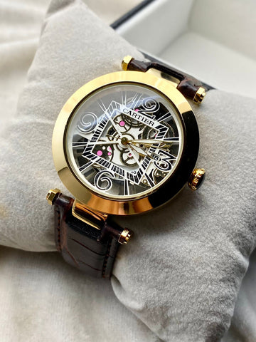 Cartier Skeleton Strap Watch