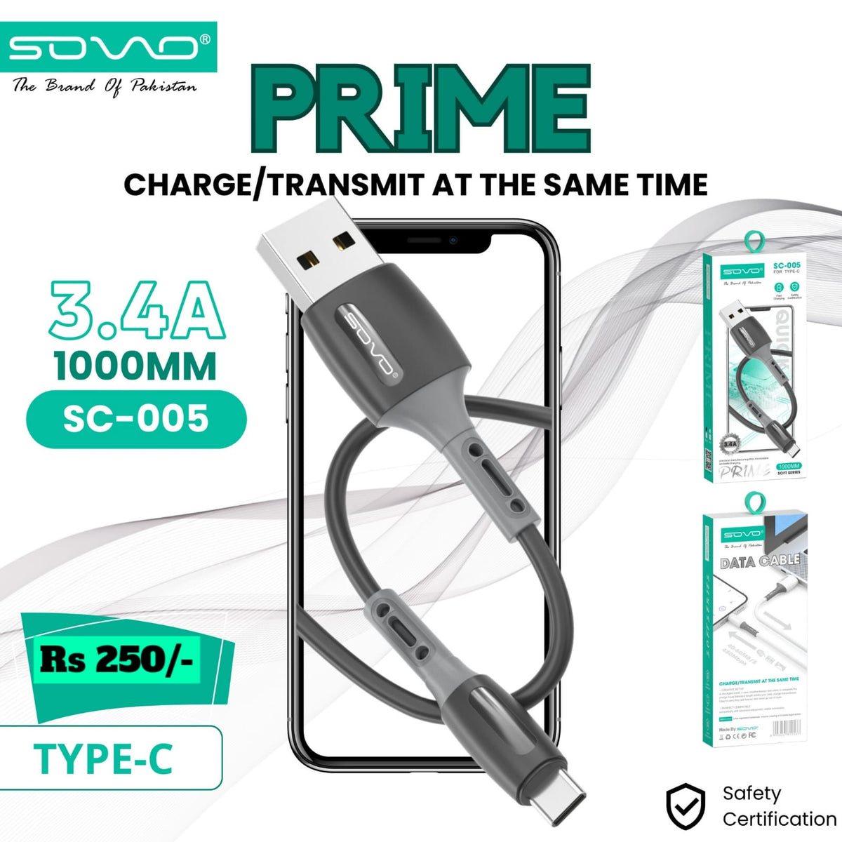 Original Sove Fast Charging Cable Type C