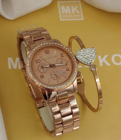 Michael Kors Pink Chain Watch