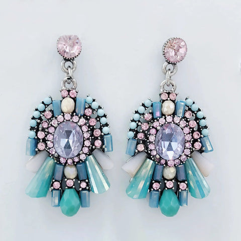 Wearables- Ice Crystals- Women Earrings- Light Blue