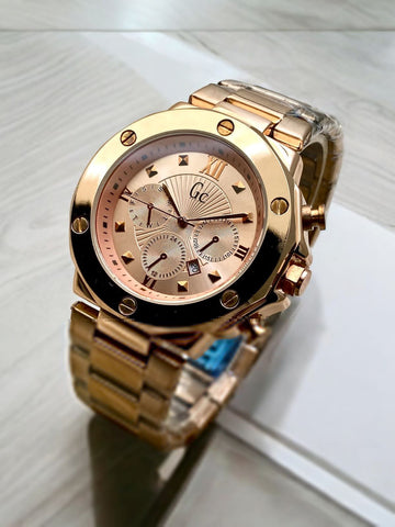 GC FOR GENTS BRASS CASE AND HIGH QUALITY STAINLESS STEEL CHAIN