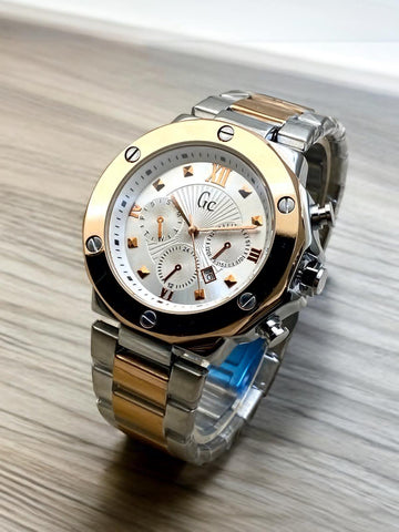 GC FOR GENTS BRASS CASE AND HIGH QUALITY STAINLESS STEEL CHAIN