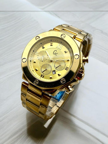 GC FOR GENTS BRASS CASE AND HIGH QUALITY STAINLESS STEEL CHAIN