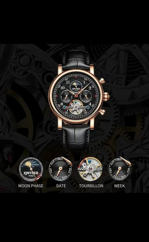 KINYUED AUTOMATIC DATE WORKING STEEL CASE WATCH