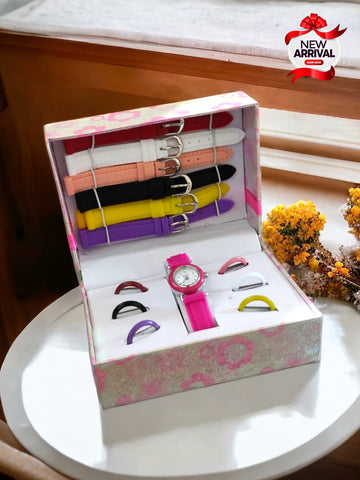 7 STRAPS GIFT SET WATCH FOR GIRLS