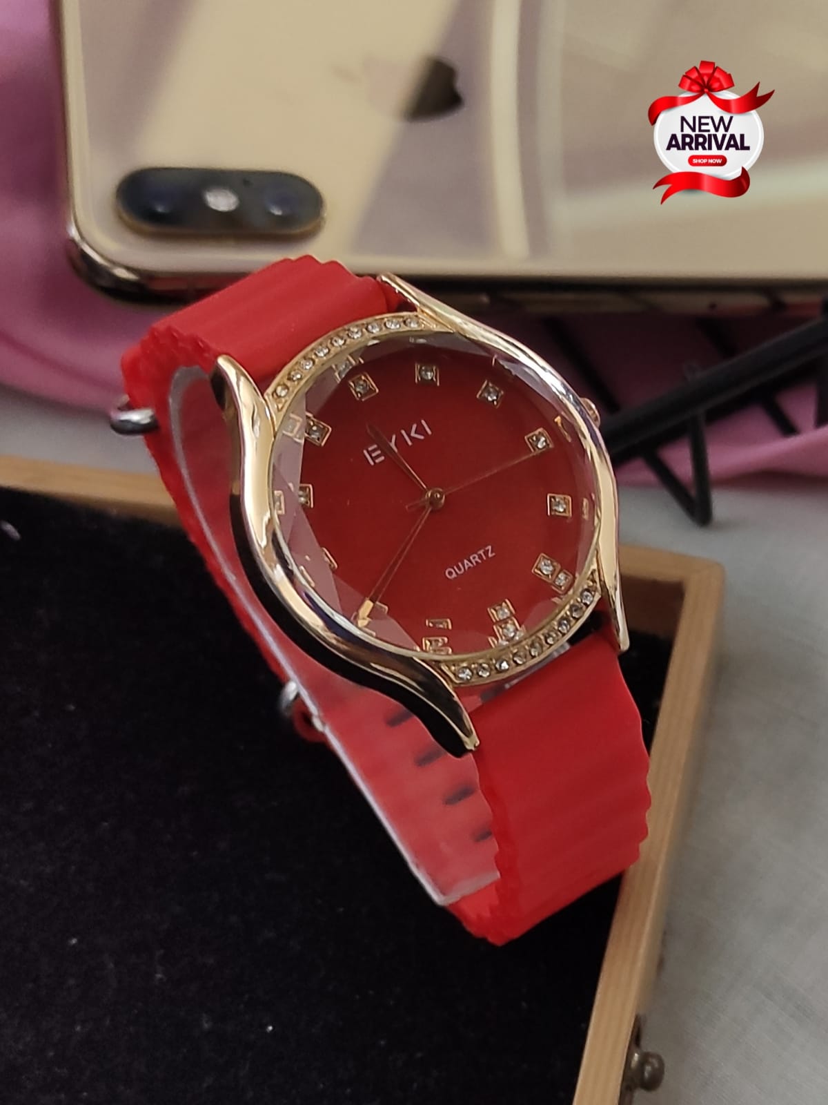 EYKI LADIES STRAP WATCH Red