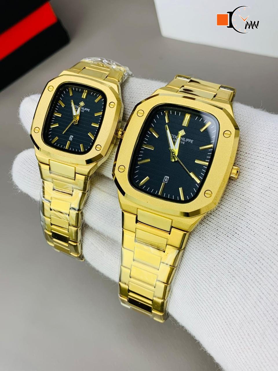 PATEK PHILIPPE COUPLE WATCH STAINLESS STEEL CHAIN