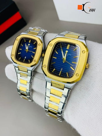 PATEK PHILIPPE COUPLE WATCH STAINLESS STEEL CHAIN