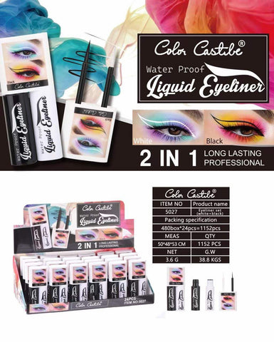 Color Castle Water Proof 2 in 1 Liquid Eye Liner