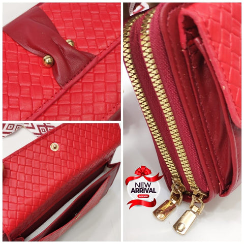 Imported Double Zipper Wallet + Small Pouch