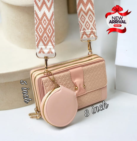 Imported Double Zipper Wallet + Small Pouch