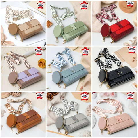 Imported Double Zipper Wallet + Small Pouch