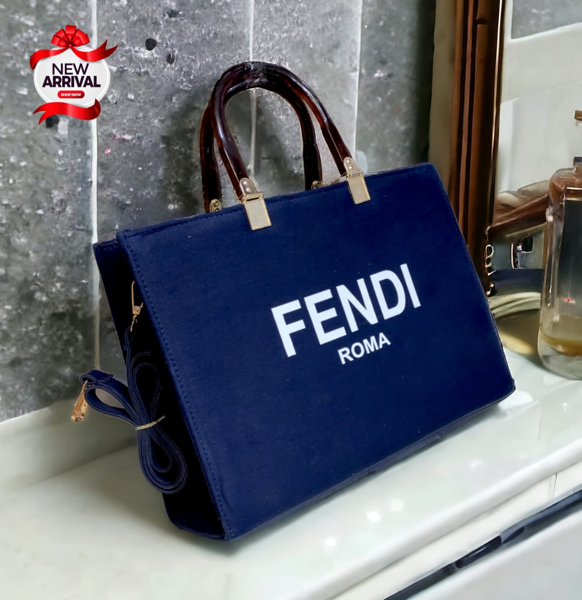 Fendi Acrylic Handle Shoulder Bag