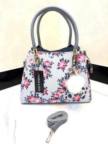 High Quality Floral Bag. Designed with a long belt and 3 portion style