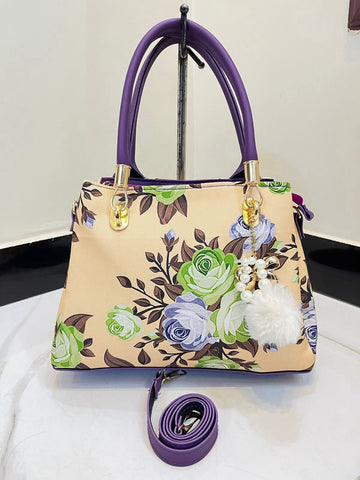 High Quality Floral Bag. Designed with a long belt and 3 portion style