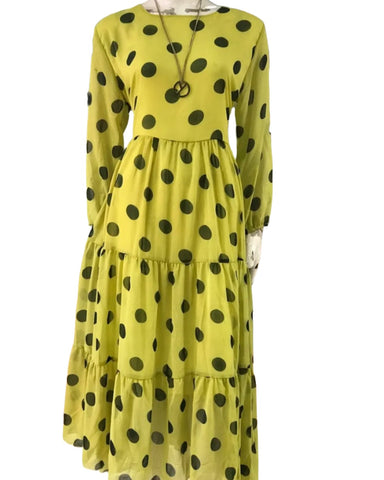 Chiffon Big Dots Print Dress