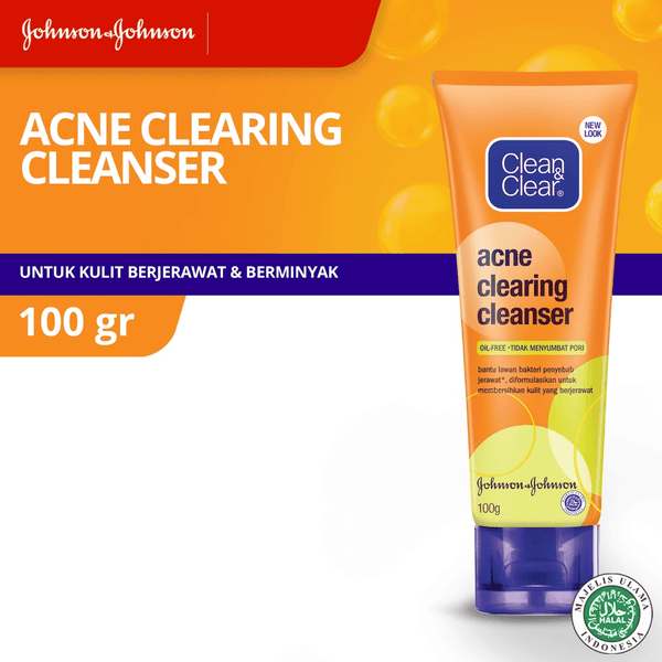 Clean & Clear Acne Clearing Cleanser Face Wash - 100g