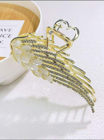 Beautiful Rhinestone Metal Eagle Wing Hair Claw Clip