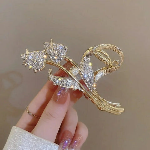 Fashion Beautiful Rhinestone Hair Twist Clip