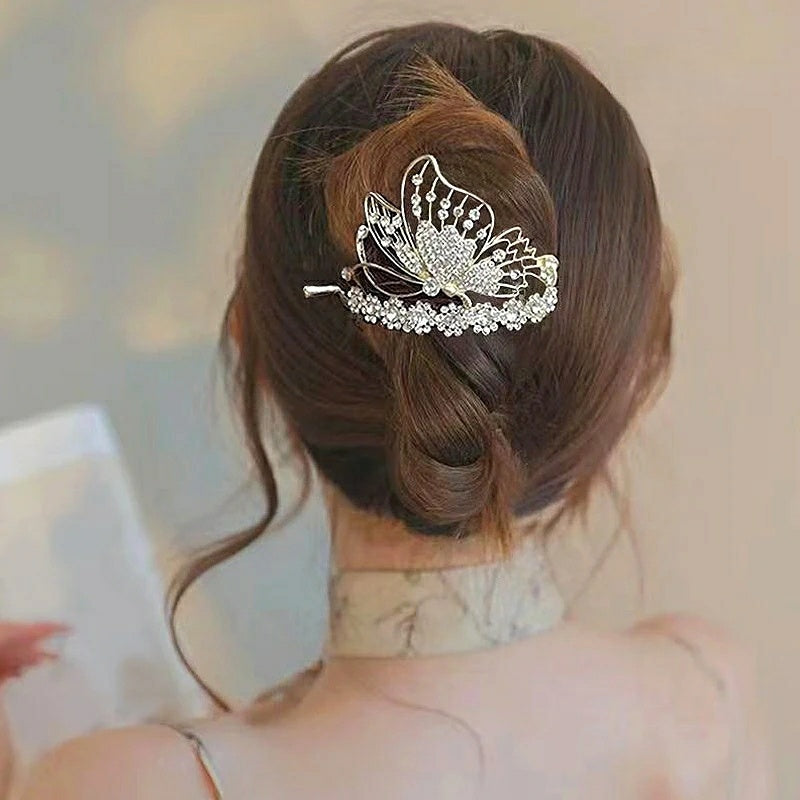 Beautiful rhinestone II Inlaid Hair twist Clip