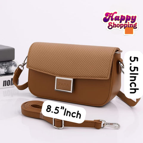 Zara Imported  High Quality CrossBody Bag With 2 Straps