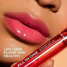 LAMEL All in One Lip Tinted Plumping Oil, 401 peachy