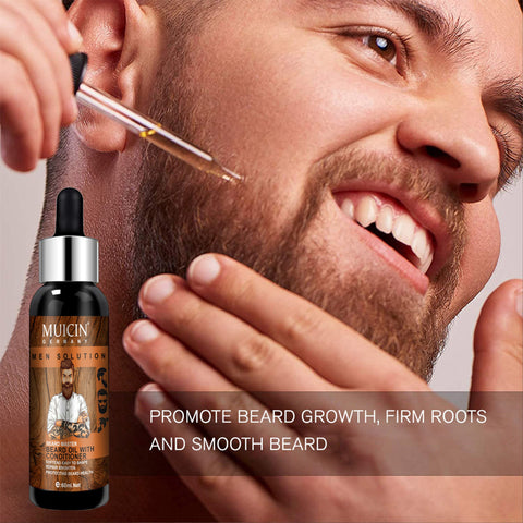 MUICIN - Hair Growth & Conditioning Beard Oil - Fuller & Softer Beard