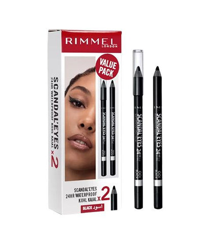 Rimmel London - Promo Scandle eyes 24H Pencil 001 Black 2Pcs