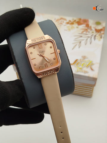 Square Shape Women Watch With Straps