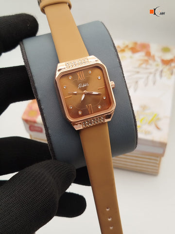 Square Shape Women Watch With Straps