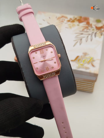 Square Shape Women Watch With Straps