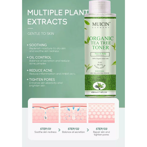 MUICIN - Tea Tree Hydrating & Soothing Toner - Balance & Moisturize