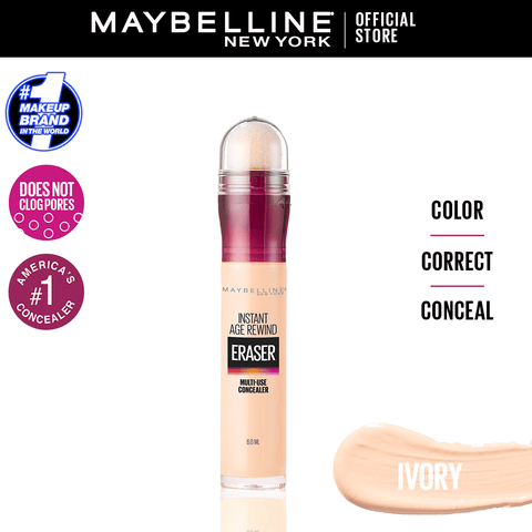 Maybelline New York- Instant Age Rewind Eraser Dark Circle Treatment Concealer, 100 ivory