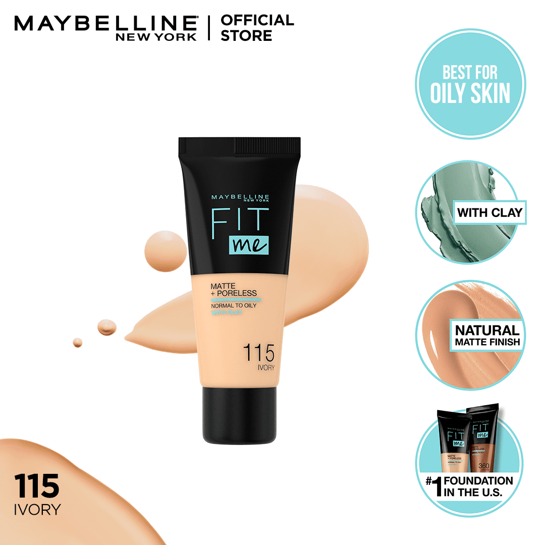 Maybelline New York Fit Me Matte + Poreless Face Foundation Ivory 115 30 ml