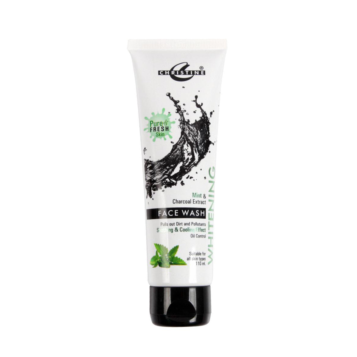 Christine Whitening Mint & Charcoal Face Wash 110ml
