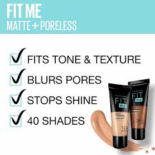 Maybelline New York- Fit Me Matte & Poreless Liquid Foundation 18ml Mini Tube - 130 Buff Beige - For Normal to Oily Skin