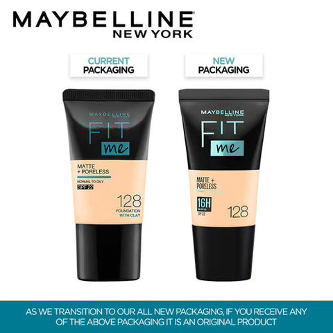 Maybelline New York- Fit Me Matte & Poreless Liquid Foundation 18ml Mini Tube - 130 Buff Beige - For Normal to Oily Skin