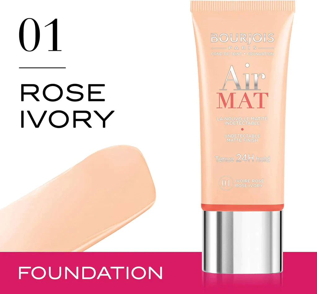 Bourjois Air Mat 24h  Foundation 01 Ivori Rose 30 Ml