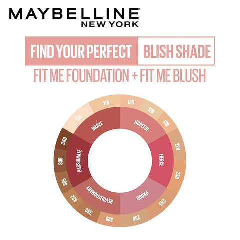 Maybelline New York- Blush, True to Colour Result, Fit Me Mono Blush, 60 Passionate, 4.5 g