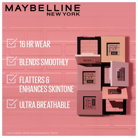 Maybelline New York- Blush, True to Colour Result, Fit Me Mono Blush, 60 Passionate, 4.5 g