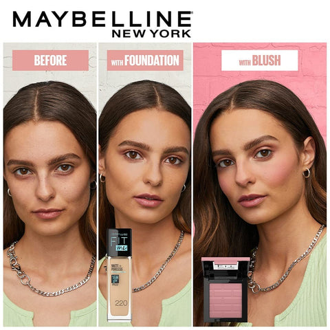Maybelline New York- Blush, True to Colour Result, Fit Me Mono Blush, 60 Passionate, 4.5 g