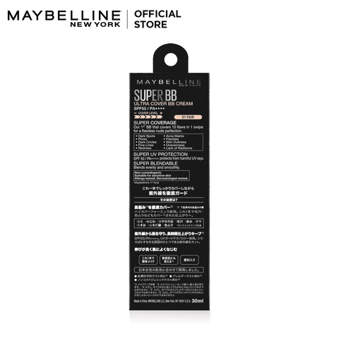 Maybelline New York Super BB UltraCover BB Cream 01 Fair 30 ML