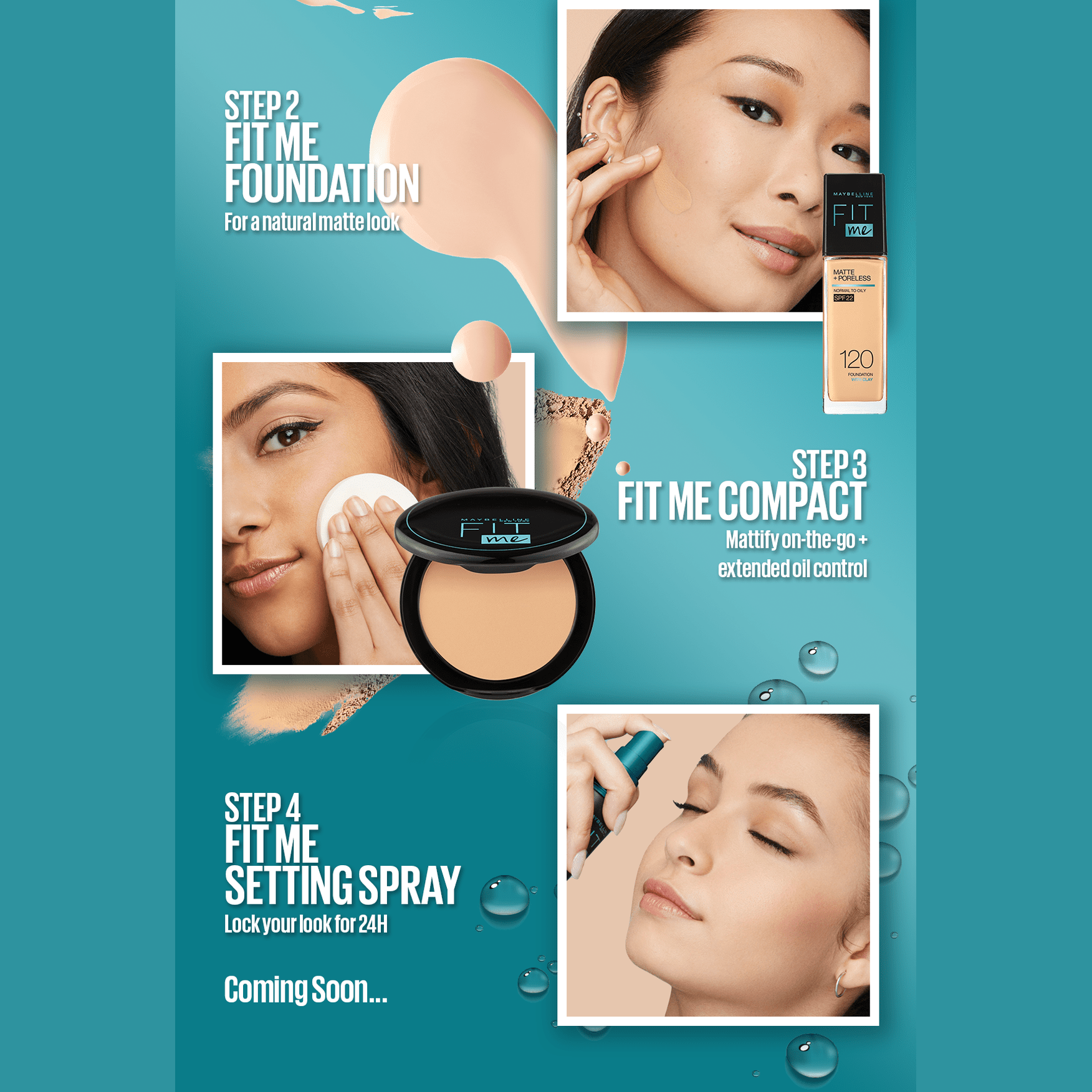 Maybelline New York- New Fit Me Matte + Poreless Liquid Foundation SPF 22 - 130 Buff Beige 30ml - For Normal to Oily Skin