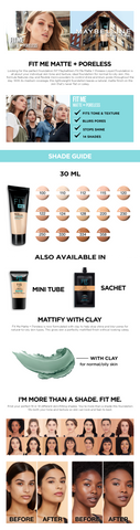 Maybelline New York Fit Me Liquid Foundation Matte & Poreless Tube 120 Classic Ivory 18 ml