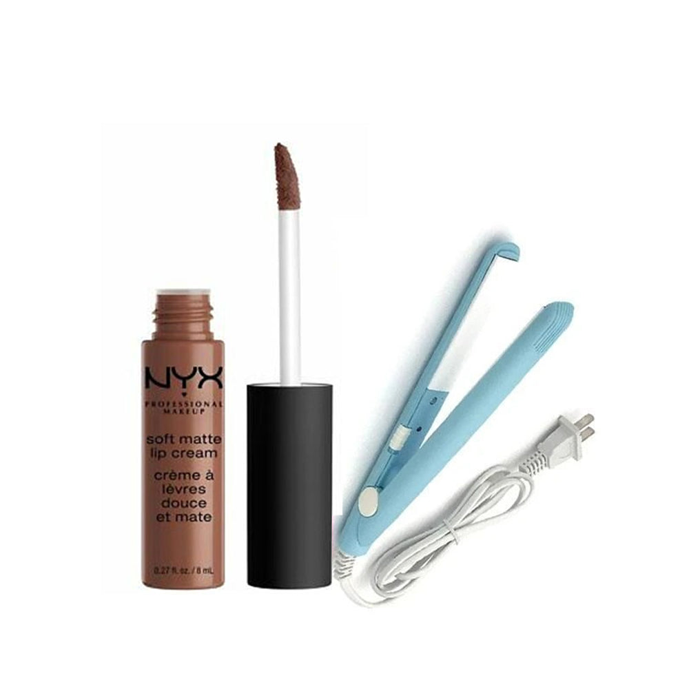 NYX Professional Makeup- Soft Matte Lip Cream, Los Angeles- SMLC36+ Free Hair Straightener