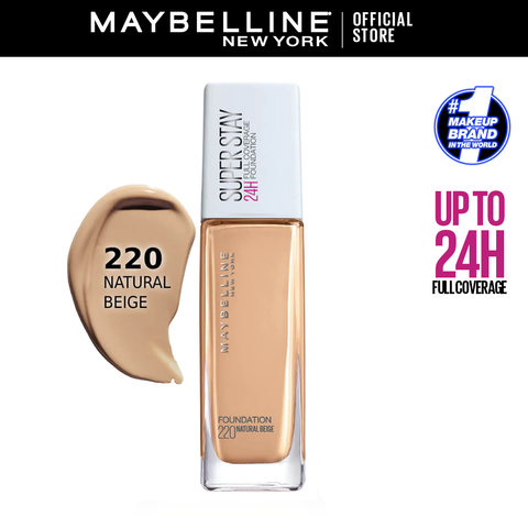 Maybelline New York- Superstay 24H Full Coverage Liquid Foundation - 220 Natural Beige